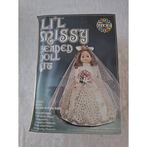 Walco Vtg 1974 Li'l Missy Beaded Doll Kit 13304 BRIDE Sealed NOS
